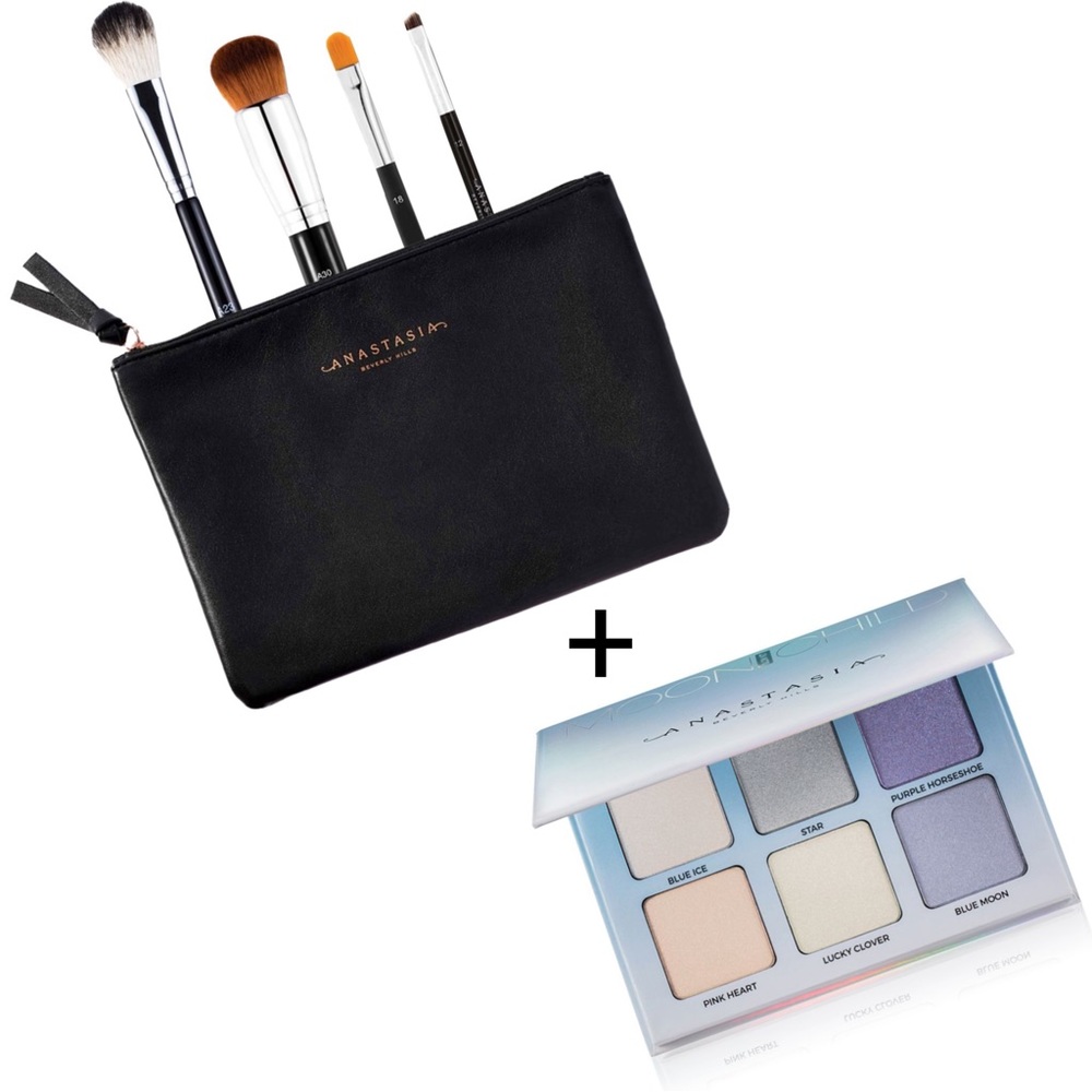 [BUNDLE] ANASTASIA BEVERLY HILLS Best Seller Brushes Kit + Moonchild Glow Kit